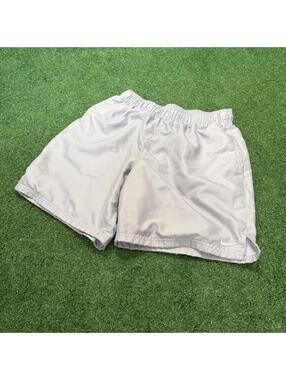 Nike Swoosh Gray Athletic Swim Shorts Mens Size Small Mesh Lined Running Pacsun